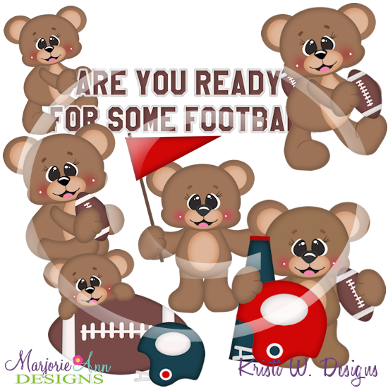Football Bears SVG Cutting Files Includes Clipart - Click Image to Close